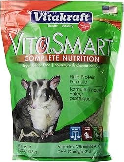 Vitakraft Vita Smart Sugar Glider Food - High-Protein Blend - Nutrient-Fortified With Essential Vitamins and Minerals 28 Fl Oz (Pack of 1)