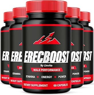 (5 Pack) Erecboost Capsules, All Natural Advanced Formula, 300 Capsules