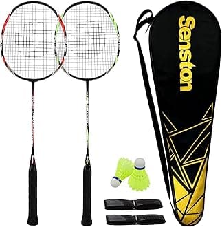 2 Piece Badminton Racket Set Carbon Fiber Badminton Racket - One Carrying Bag Included