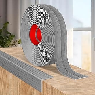 Flexible Wall Corner Protector Moulding Trim Peel and Stick Wall Corner Guards Edge Protector Self Adhesive Molding Trim Strip for Edge Ceiling (Light Gray Wood Grain, 0.8 in x 10 Ft)