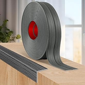 Flexible Wall Corner Protector Moulding Trim Peel and Stick Wall Corner Guards Edge Protector Self Adhesive Molding Trim Strip for Edge Ceiling (Deep Gray Wood Grain, 1.6 in x 40 Ft)