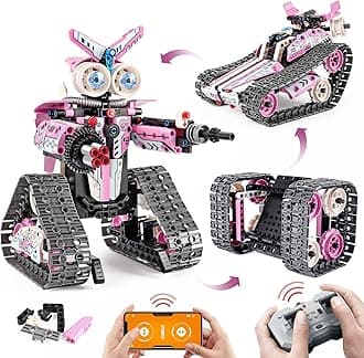 Funbud STEM Projects Robot Building Toys for Kids Ages 7-9 8-12 Years Old, Girls 3 in 1 Remote Control Robotics Kit, Educational Science Coding Car Set, Best Birthday