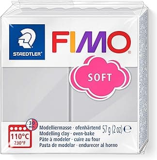 FIMO Soft Polymer Clay - -Oven Bake Clay for Jewelry, Sculpting, Crafting, Dolphin Grey 8020-80