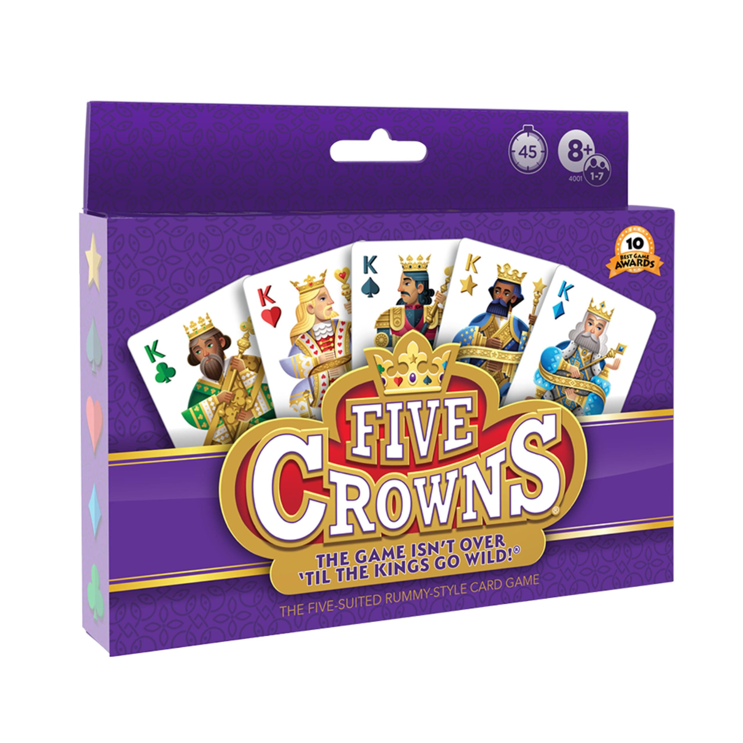 Five Crowns – Card Game for Kids and Adults, Travel and Family Game Night Favorite, The Game isn’t Over Until the Kings Go Wild, 5 Suited Rummy Style Card Game, 1-7 Players, Ages 8+