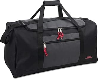 Lightweight Canvas Duffle Bags for Men & Women for Traveling, The Gym, and as Sports Equipment Bag/Organizer (Black 3)