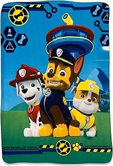 Royal Boys Girls Cozy Fleece Throw Blanket with Extra Soft Fun Design (Paw 6)