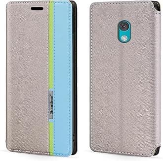 for Nokia 235 4G 2024 Case, Fashion Multicolor Magnetic Closure Leather Flip Case Cover with Card Holder for Nokia 235 4G 2024 (2.8”), Gray