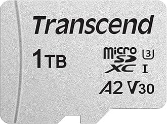 Transcend 1TB A2 V30 Micro SD Card for Nintendo Switch, GoPro, Insta360, DJI, Drone/Action Camera/Steam Deck/ROG Ally/MSI Claw UHS-I U3 C10, Up to 100MB/s, 4K UHD Video microSDXC Memory Card w/Adapter