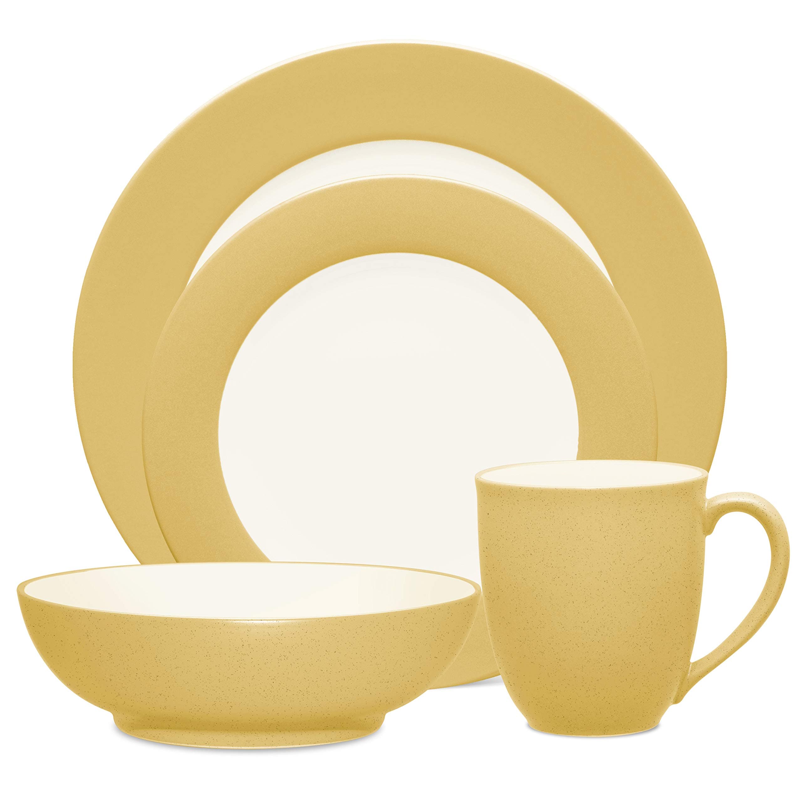Noritake Colorwave Mustard 4-Rim Coupe Place Setting, Service for 1