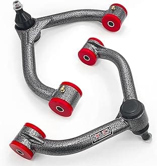 Front Upper Control Arms for 2011-2019 Chevy Silverado 2500HD 3500HD，2011-2019 GMC Sierra 2500HD 3500HD，2-4" PU Bushing Suspension Control Arm, Replacement OEM Factory Suspension Arm, 2PC