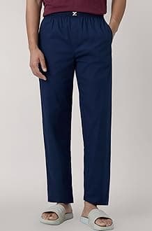 XYXX Men's Pace Super Combed Cotton Regular Fit Solid Pyjamas | Dual Pockets, Ultra Light, Comfortable Lounge Pants for Men