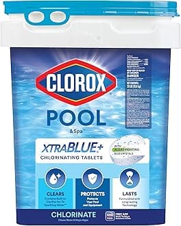 CLOROX Pool&Spa XtraBlue 3” Chlorinating Tablets, Kills Bacteria & Stops Algae