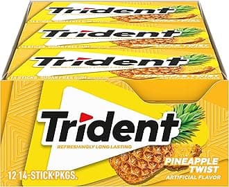 Pineapple Twist Sugar-Free Chewing Gum, 12 Packs of 14 Pieces (168 Total Pieces)