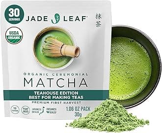 Organic Ceremonial Grade Matcha Green Tea Powder - 100% Pure Japanese First Harvest Green Tea for Ceremonies, Usucha, Lattes 30g / 1.06 Oz Pouch (Pack of 1)
