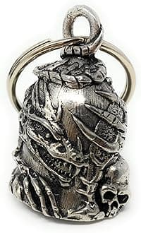 Skull Dragon Bell - Biker Bell Accessory or Key Chain for Good Luck on the Road