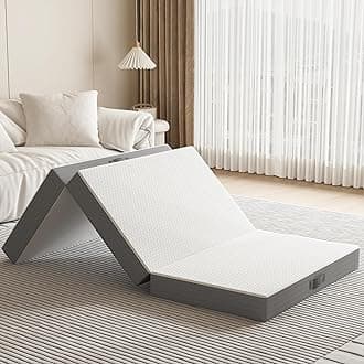 PurrJoys Folding Mattress Small Single 10CM, Trifold Guest Mattress with Washable Cover, Foldable Floor Mattresses for Travel, Camping, Studio, Dorm