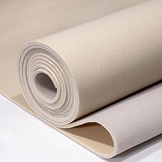 Auto Headliner Fabric 74" L × 60" W Mesh Type with Foam Backing - Tube Packaging - Beige Interior Replacement Material for Car/Truck/SUV/RV Roof - Home Repair/DIY Headliner Material