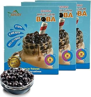 Apexy Instant Brown Sugar Boba Pearls, Pack of 3