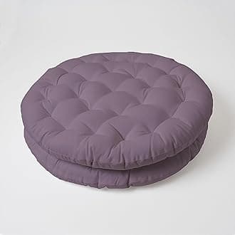 SKANDA FAB Premium Cotton Floor Seating Cushion | Luxurious Comfort & Microfiber Fill 60X60 CM Large Size for Meditation | Floor Cushions | Pooja | Living Room | Pets | Outdoor Purple (Pack of 2)