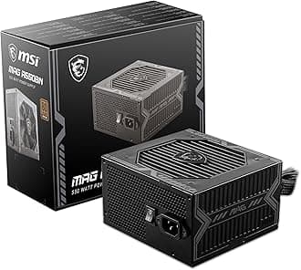 MAG A550BN Gaming Power Supplyr - 80 Plus Bronze Certified 550W - Compact Size - ATX PSU