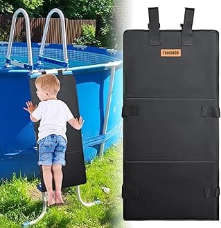 TOHONFOO Pool Ladder Guard 14.5 x 31in, Multi-Functional Pool & Bunk Bed Ladder Cover, Black