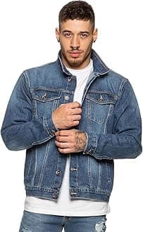 Mens Designer Denim Jacket Western Classic Style Trucker Vintage Style Coat