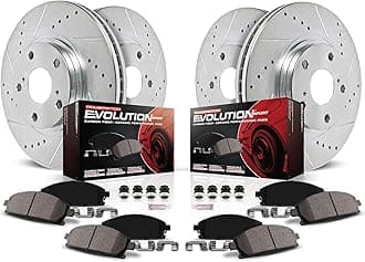 Front and Rear Brake Kit For Mazda Miata 1990-93 - Drilled and Slotted Disc Rotors with Ceramic Brake Pads Replacement, K718