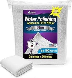 Aquatic Experts Aquarium Polishing Filter Pad, Water Polishing Pad for Aquarium Filters, Filter Floss for Fish Tank Filters, (100 Micron, 24" x 36" - 1 Pack)