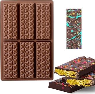 BABORUI6 Cavities Chocolate Bar Mold Deep (Diamond)