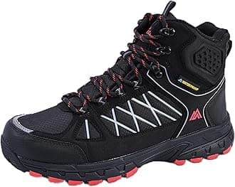 Queday Waterproof Hiking Boots Mens Lightweight Walking Shoes Daily Hike Trekking Trail Outdoor Camping Climbing