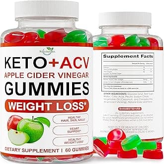 Keto ACV Gummies Advanced Weight Loss - ACV Keto Gummies for Weight Loss - Keto Gummy Supplement for Women and Men - Cleanse - Detox - Apple Cider Vinegar - Made in USA