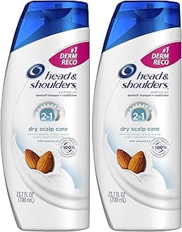 Head and Shoulders, Shampoo and Conditioner 2 in 1, Anti Dandruff, Dry Scalp Care with Almond Oil, 23.7 fl oz, Twin Pack