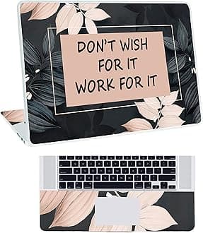 Floral D24 Top+Wrist Pad Vinyl Laptop Skin/Sticker/Cover for 13 to 13.3 Inches Laptops Laminated-Removable-HD Quality Compatible for Hp-Dell-Sony-Lenovo-Asus etc.(13x9.2 Inches)