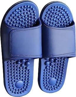 Health Foot Massage Slippers Acupressure Point Care Magnet Therapy Promoting Blood Circulation Myofascial Release Trigger Point Acupuncture Relaxation Gifts for Parents(Dark Blue,9.5-10)
