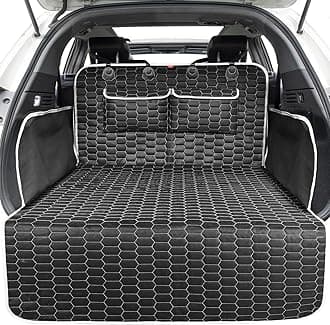 Oasser Car Boot Liner 4-layer Non-slip Waterproof Washable Fabric Car Boot Protector with Bumper Cover Fits Most Cars Unique Pattern Design Durable and Thick Weight 1.6KG