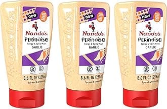 Nando's Garlic PERinaise Mayonnaise Spread & Dressing - Great Tasting Blend of Mayo and Peri-Peri | Gluten Free | 8.6 fl oz (3 Pack) (Garlic PERinaise)