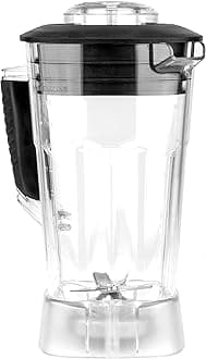 Classic Blender Container, Personal Blender Pitcher For Shakes and Smoothies, Dressings, Soups, and More, Stainless Steel Blades, 64-Ounce Pitcher Only