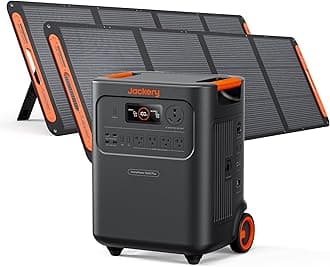 Jackery HomePower 3600 Plus Portable Power Station with 2x 200W Solar Panels, 3600W AC Output, 3584Wh LFP Solar Generator, Expandable up to 21kWh, Essential Home Backup for Home Use, Emergencies, RV