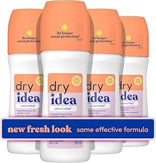 Dry Idea Advanced Dry Anti-Perspirant Deodorant Roll-On Unscented 4 Total Pack