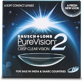 Bausch + Lomb Purevision2 Monthly Disposable Contact Lens (6 Lens Pack -9.00).