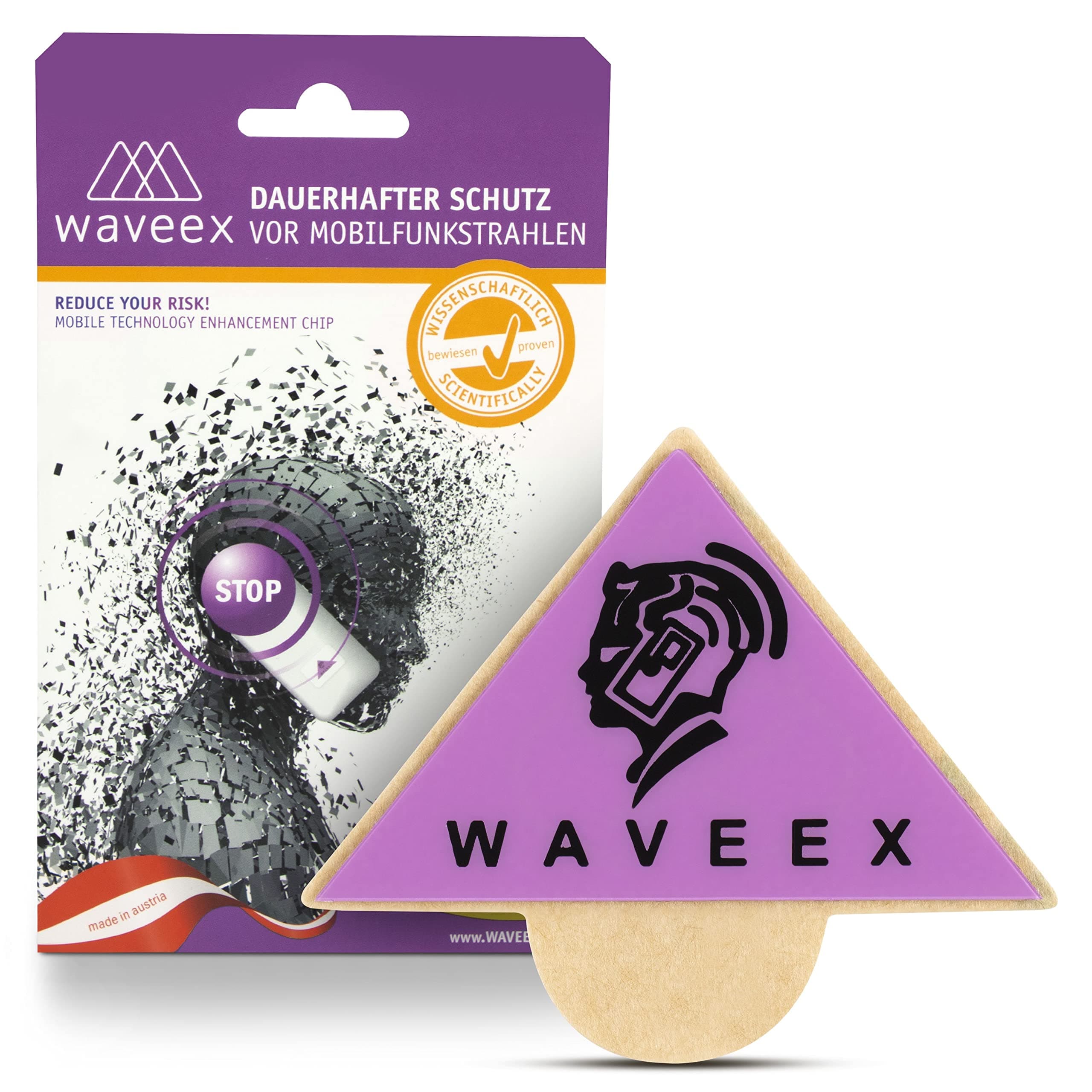 WAVEEX 1 PC. Protection Sticker Against Radiation - Suitable for Mobile Phones, Smartphones, Tablets, laptops, WLAN routers and DECT Telephones - neutralises Magnetic Field Gradients - Easy to Apply