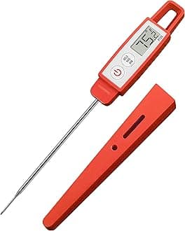 PT09 4.5" Commercial Grade Digital Instant Read Meat Thermometer for Kitchen, Food Cooking, Grill, BBQ, Smoker, Candy, Home Brewing, and Oil Deep Frying – Sambal