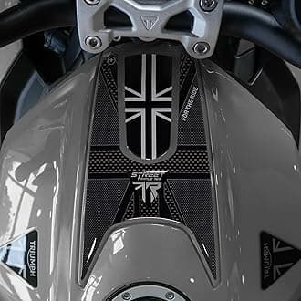 labelbike - 3D Sticker Motorcycle Tank Pad Decoration and Protection in Resin Compatible with Triumph Street Triple 765 R 2023-2024 - Color Carbon Black