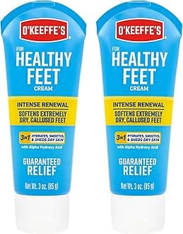 for Healthy Feet Intense Renewal Cream with Urea & Alpha Hydroxy Acid - 3 oz Tube (1 Pack) - Chemically Exfoliates and Softens Extremely Callused, Dry Feet