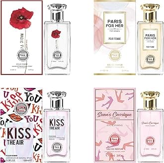 Hybrid & Company Women's 4 Pcs Kiss The Air Magic Flower Paris For Her Sean'S Classique Perfume Natural Spray Fresh Fragrance