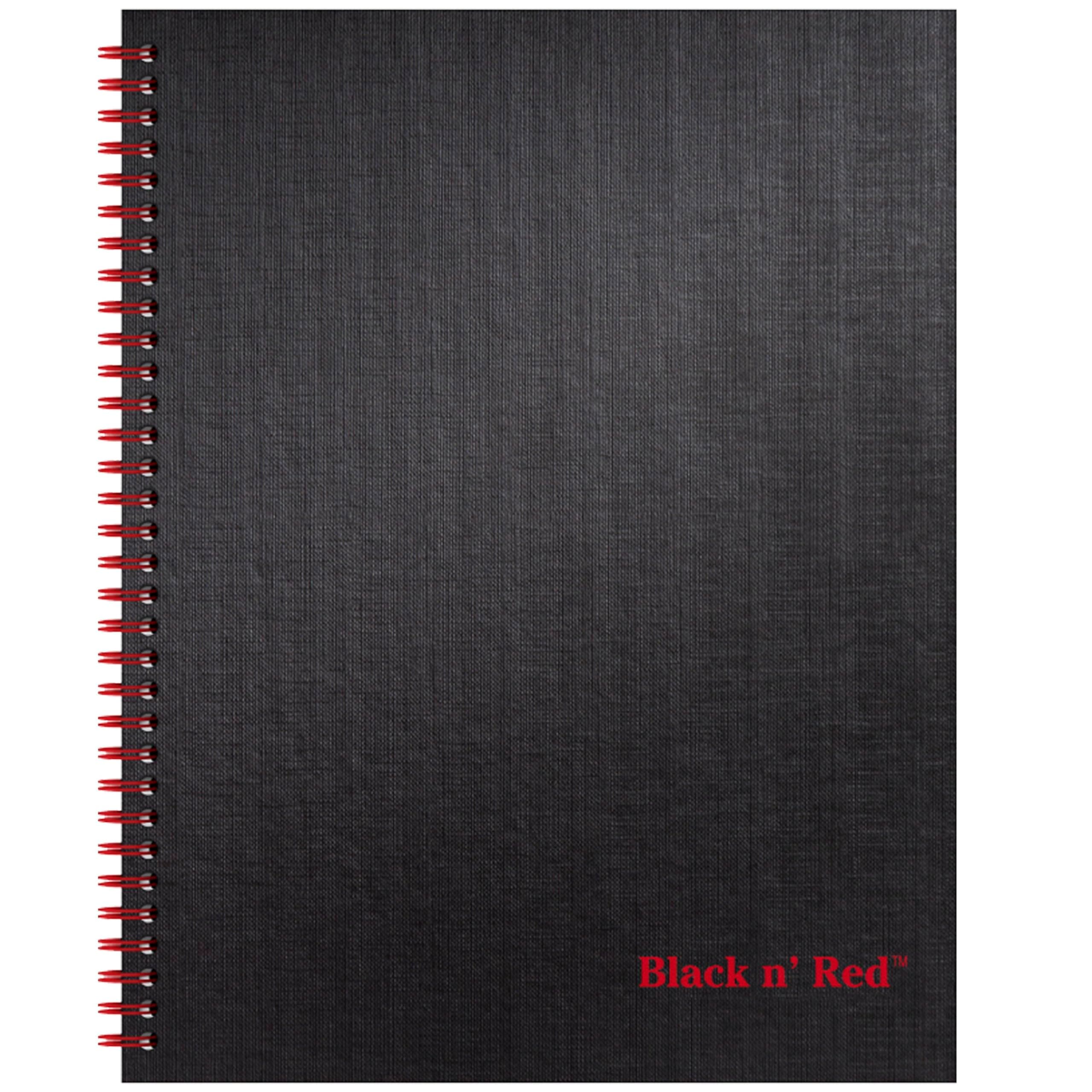 Notebook, Business Journal, 11" x 8-1/2", 70 Sheets, Ruled, Optik Paper, Scribzee App, Hardcover, Wirebound, Black (K67030)