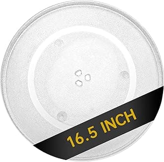 16.5" Microwave Glass Turntable Plate, 16.5" / 42cm Microwave Tray Replacement Glass Plate, Glass Tray Replacement for LG, GE, Magic Chef, Hotpoint, Panasonic, Kenmore, etc