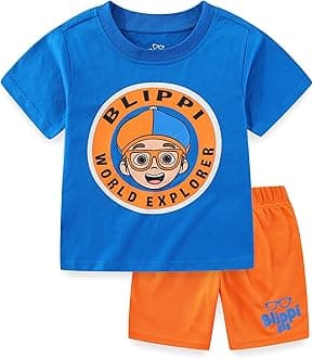 Boys’ T-Shirt and Shorts Set for Toddler – Blue/Grey