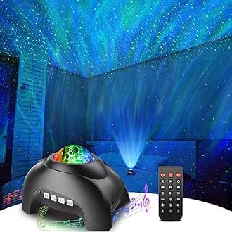 Rossetta Star Galaxy Projector with Bluetooth Speaker and White Noise - Aurora Night Light for Bedroom, Kids, Adults, Gaming Room, Home Theater, Ceiling Decor