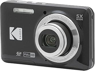 Kodak PIXPRO FZ55-BK 16MP CMOS Sensor Digital Camera 5X Optical Zoom 28mm Wide Angle 1080P Full HD Video 2.7" LCD Vlogging Camera (Black)